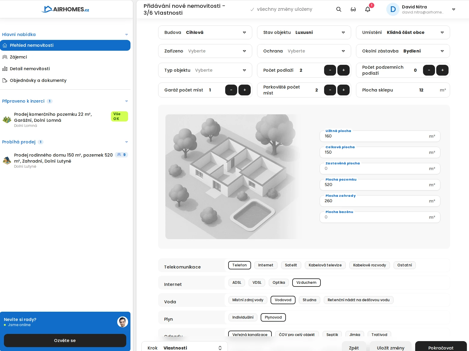 Property parameters and features